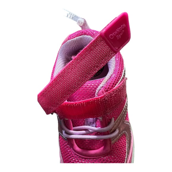 Oshkosh Girls Pink Sneakers with Velcro Closure NWOT Size 8 Toddler - Picture 5 of 5